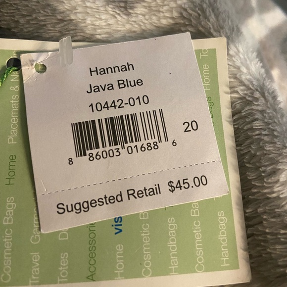 Vera Bradley Hannah Java Blue & Brown Sm Purse NWT - Picture 8 of 8